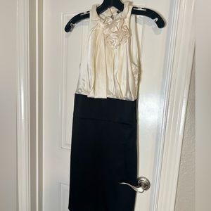 BCBG cream and black size 0 cocktail dress